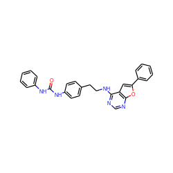 O=C(Nc1ccccc1)Nc1ccc(CCNc2ncnc3oc(-c4ccccc4)cc23)cc1 ZINC000096272635