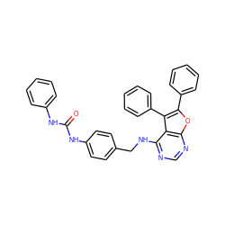 O=C(Nc1ccccc1)Nc1ccc(CNc2ncnc3oc(-c4ccccc4)c(-c4ccccc4)c23)cc1 ZINC000096272628