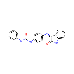 O=C(Nc1ccccc1)Nc1ccc(N=C2C(=O)Nc3ccccc32)cc1 ZINC000473110505