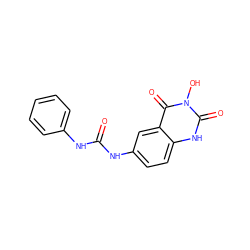 O=C(Nc1ccccc1)Nc1ccc2[nH]c(=O)n(O)c(=O)c2c1 ZINC001772607939