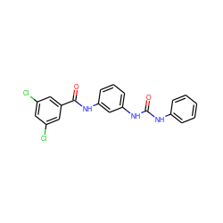 O=C(Nc1ccccc1)Nc1cccc(NC(=O)c2cc(Cl)cc(Cl)c2)c1 ZINC000013493823