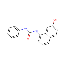 O=C(Nc1ccccc1)Nc1cccc2ccc(O)cc12 ZINC000013471102