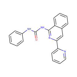 O=C(Nc1ccccc1)Nc1nc(-c2ccccn2)cc2ccccc12 ZINC000013808610