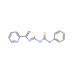 O=C(Nc1ccccc1)Nc1nc(-c2ccccn2)cs1 ZINC000006399695