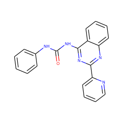 O=C(Nc1ccccc1)Nc1nc(-c2ccccn2)nc2ccccc12 ZINC000013808614