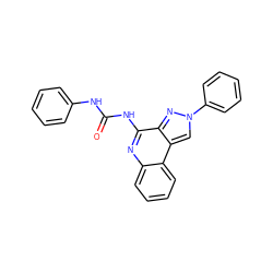 O=C(Nc1ccccc1)Nc1nc2ccccc2c2cn(-c3ccccc3)nc12 ZINC000013672213