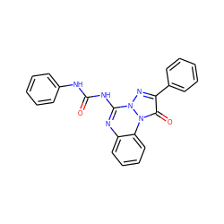 O=C(Nc1ccccc1)Nc1nc2ccccc2n2c(=O)c(-c3ccccc3)nn12 ZINC000028862599