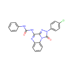 O=C(Nc1ccccc1)Nc1nc2ccccc2n2c(=O)n(-c3ccc(Cl)cc3)nc12 ZINC000028638496