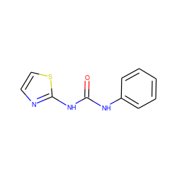 O=C(Nc1ccccc1)Nc1nccs1 ZINC000001452379