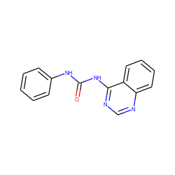 O=C(Nc1ccccc1)Nc1ncnc2ccccc12 ZINC000013808612