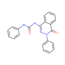 O=C(Nc1ccccc1)Nc1nn(-c2ccccc2)c(=O)c2ccccc12 ZINC000071319133