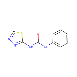 O=C(Nc1ccccc1)Nc1nncs1 ZINC000000330148