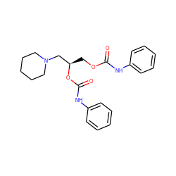 O=C(Nc1ccccc1)OC[C@H](CN1CCCCC1)OC(=O)Nc1ccccc1 ZINC000004245652