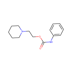 O=C(Nc1ccccc1)OCCN1CCCCC1 ZINC000004832953