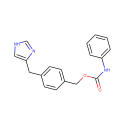 O=C(Nc1ccccc1)OCc1ccc(Cc2c[nH]cn2)cc1 ZINC000013439924