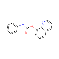 O=C(Nc1ccccc1)Oc1cccc2cccnc12 ZINC000004802997