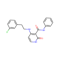 O=C(Nc1ccccc1)c1c(NCCc2cccc(Cl)c2)cc[nH]c1=O ZINC000653731208