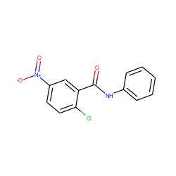 O=C(Nc1ccccc1)c1cc([N+](=O)[O-])ccc1Cl ZINC000000039173