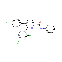 O=C(Nc1ccccc1)c1ccc(-c2ccc(Cl)cc2)c(-c2ccc(Cl)cc2Cl)n1 ZINC000028333550