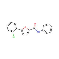 O=C(Nc1ccccc1)c1ccc(-c2ccccc2Cl)o1 ZINC000001189374