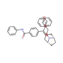 O=C(Nc1ccccc1)c1ccc(C(=C2C[C@@H]3CC[C@H](C2)N3CCc2ccccc2)c2ccccc2)cc1 ZINC000026188897