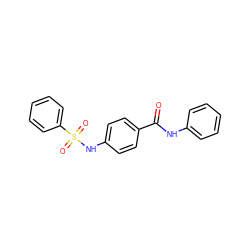 O=C(Nc1ccccc1)c1ccc(NS(=O)(=O)c2ccccc2)cc1 ZINC000001205976