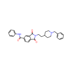 O=C(Nc1ccccc1)c1ccc2c(c1)C(=O)N(CCC1CCN(Cc3ccccc3)CC1)C2=O ZINC000049785881