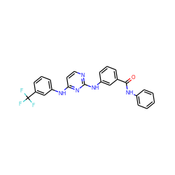 O=C(Nc1ccccc1)c1cccc(Nc2nccc(Nc3cccc(C(F)(F)F)c3)n2)c1 ZINC001772576046