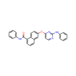 O=C(Nc1ccccc1)c1cccc2cc(Oc3ccnc(Nc4ccccc4)n3)ccc12 ZINC000653799398