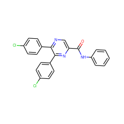 O=C(Nc1ccccc1)c1cnc(-c2ccc(Cl)cc2)c(-c2ccc(Cl)cc2)n1 ZINC000028648929