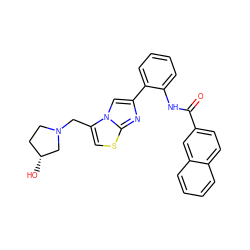 O=C(Nc1ccccc1-c1cn2c(CN3CC[C@@H](O)C3)csc2n1)c1ccc2ccccc2c1 ZINC000029043608