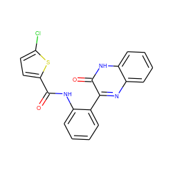 O=C(Nc1ccccc1-c1nc2ccccc2[nH]c1=O)c1ccc(Cl)s1 ZINC000095563818