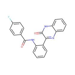 O=C(Nc1ccccc1-c1nc2ccccc2[nH]c1=O)c1ccc(F)cc1 ZINC000004317842