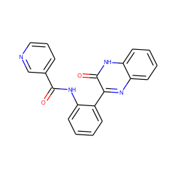 O=C(Nc1ccccc1-c1nc2ccccc2[nH]c1=O)c1cccnc1 ZINC000095561843