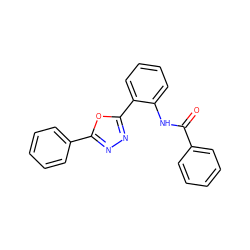 O=C(Nc1ccccc1-c1nnc(-c2ccccc2)o1)c1ccccc1 ZINC000095554922