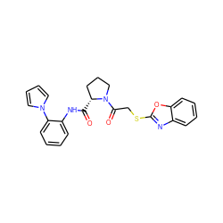 O=C(Nc1ccccc1-n1cccc1)[C@@H]1CCCN1C(=O)CSc1nc2ccccc2o1 ZINC000029128289