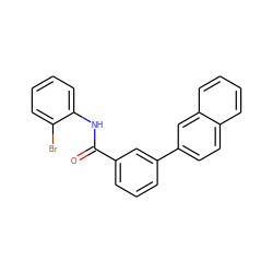 O=C(Nc1ccccc1Br)c1cccc(-c2ccc3ccccc3c2)c1 ZINC000299840169