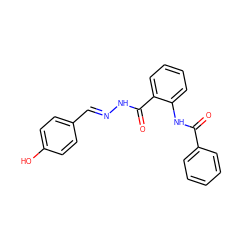 O=C(Nc1ccccc1C(=O)N/N=C/c1ccc(O)cc1)c1ccccc1 ZINC000002290725