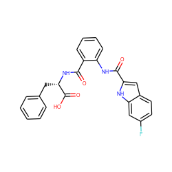 O=C(Nc1ccccc1C(=O)N[C@@H](Cc1ccccc1)C(=O)O)c1cc2ccc(F)cc2[nH]1 ZINC000045298367