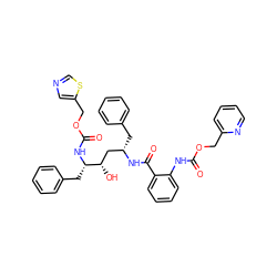 O=C(Nc1ccccc1C(=O)N[C@@H](Cc1ccccc1)C[C@H](O)[C@H](Cc1ccccc1)NC(=O)OCc1cncs1)OCc1ccccn1 ZINC000003951095