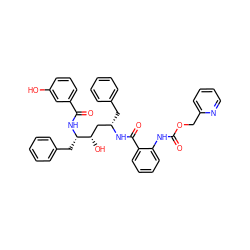 O=C(Nc1ccccc1C(=O)N[C@@H](Cc1ccccc1)C[C@H](O)[C@H](Cc1ccccc1)NC(=O)c1cccc(O)c1)OCc1ccccn1 ZINC000027107127