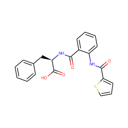 O=C(Nc1ccccc1C(=O)N[C@H](Cc1ccccc1)C(=O)O)c1cccs1 ZINC000013589864