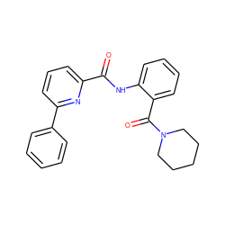 O=C(Nc1ccccc1C(=O)N1CCCCC1)c1cccc(-c2ccccc2)n1 ZINC000064573269