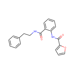 O=C(Nc1ccccc1C(=O)NCCc1ccccc1)c1ccco1 ZINC000000127548