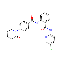 O=C(Nc1ccccc1C(=O)Nc1ccc(Cl)cn1)c1ccc(N2CCCCC2=O)cc1 ZINC000029047381