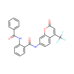 O=C(Nc1ccccc1C(=O)Nc1ccc2c(C(F)(F)F)cc(=O)oc2c1)c1ccccc1 ZINC001772631601