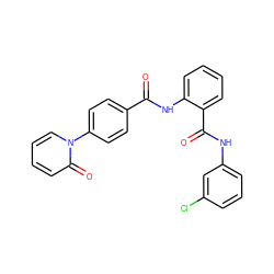 O=C(Nc1ccccc1C(=O)Nc1cccc(Cl)c1)c1ccc(-n2ccccc2=O)cc1 ZINC000029046955