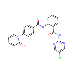 O=C(Nc1ccccc1C(=O)Nc1ncc(Cl)cn1)c1ccc(-n2ccccc2=O)cc1 ZINC000049803568