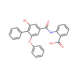 O=C(Nc1ccccc1C(=O)O)c1cc(O)c(-c2ccccc2)c(Oc2ccccc2)c1 ZINC000040976376