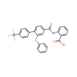 O=C(Nc1ccccc1C(=O)O)c1ccc(-c2ccc(C(F)(F)F)cc2)c(Oc2ccccc2)c1 ZINC000012341150